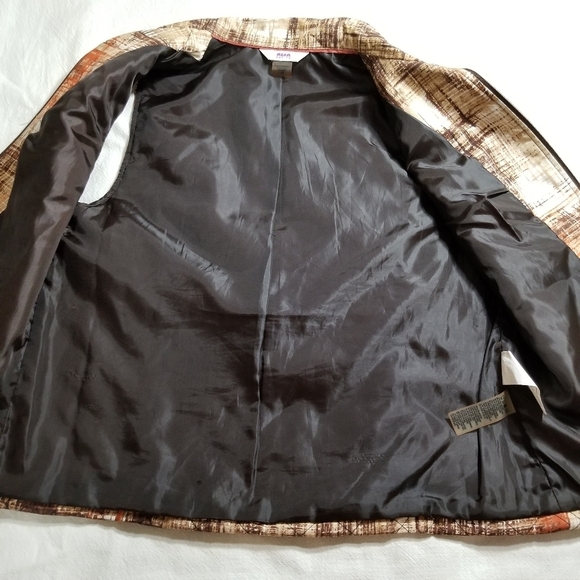 Alia Orange And Brown zip Up Size 12 petite vest - Picture 7 of 8